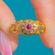 アンティーク 18ct ゴールド ルビー ダイヤモンド フラワーリング（約1906年）