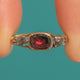 Georgian Rococco 18ct Gold Flat-cut Garnet and Diamond Ring, c.1760