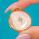 Antique 15ct Gold Round Star-Set Diamond Locket